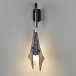 Бра черного цвета с плафоном из рельефного стекла Glass Pod варинант исполнения - 8 | Loft Concept во Владивостоке