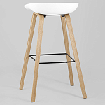 Барный стул на ножках из натурального дерева Boras White варинант исполнения - 5 | Loft Concept во Владивостоке