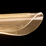 Люстра линейная с прозрачным волнообразным плафоном Wave Line варинант исполнения - 7 | Loft Concept во Владивостоке