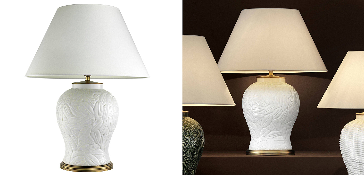 Настольная лампа Eichholtz Table Lamp Cyprus White Настольная лампа Eichholtz Table Lamp Cyprus White - Loft-Concept во Владивостоке