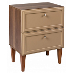 Тумба прикроватная бежевая из массива бука с 2-мя ящиками Wenge Light варинант исполнения - 1 | Loft Concept во Владивостоке