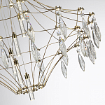 Люстра подвесная из металла с прозрачными подвесками из хрусталя Quasar 93 варинант исполнения - 3 | Loft Concept во Владивостоке