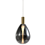 Подвесной светильник со стеклянным плафоном в форме капли дымчатого цвета NAOMI drop smoke варинант исполнения - 1 | Loft Concept во Владивостоке