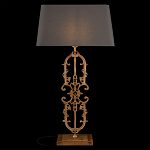 Настольная лампа на ажурном чугунном основании с тканевым серым абажуром Openwork Lamp варинант исполнения - 2 | Loft Concept во Владивостоке