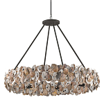 Люстра круглая с абажуром из устричных раковин Sea Ravens варинант исполнения - 2 | Loft Concept во Владивостоке