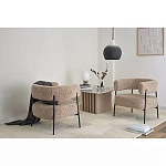 Кресло полукруглое мягкое с буклированной обивкой Armchair with Boucle Upholstery варинант исполнения - 3 | Loft Concept во Владивостоке