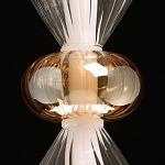 Подвесной светильник с вертикальной композицией из прозрачных и янтарных стеклянных шаров и ромбов Gabriel Scott Luna варинант исполнения - 17 | Loft Concept во Владивостоке