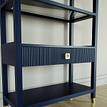 Стеллаж Elsa Dreams Blue со стеклянными полками и ящиком варинант исполнения - 5 | Loft Concept во Владивостоке