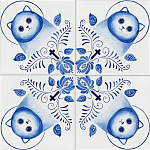 Плитка с узором Котики варинант исполнения - 1 | Loft Concept во Владивостоке