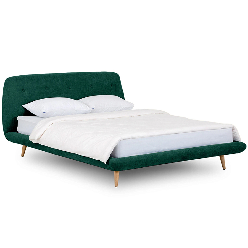 Кровать с мягким изголовьем Palmer Bed Мульти Зеленый Бежевый Бургундский красный Зеленый шалфей Серый Бирюзовый Оранжевый Желтый во Владивостоке | Loft Concept 