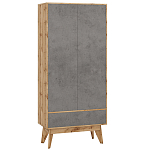 Шкаф с фасадом цвета серый бетон Grace of Furniture варинант исполнения - 1 | Loft Concept во Владивостоке