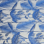 Мебельная ткань Вышивка синий принт 280 см T2-136 варинант исполнения - 1 | Loft Concept во Владивостоке