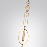 Подвесной светильник с плоским прозрачным плафоном и декоративной вставкой из текстурного камня Tectona  варинант исполнения - 7 | Loft Concept во Владивостоке