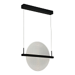 Светодиодный подвесной светильник круглой формы с металлическим черным каркасом Marble Glow варинант исполнения - 2 | Loft Concept во Владивостоке