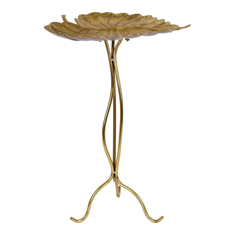 Столик приставной с столешницей Тропический лист Tropical Forest gold Золотой во Владивостоке | Loft Concept 