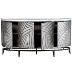 Комод фактурный серебристый с дверцами Silver Chest of Drawers варинант исполнения - 2 | Loft Concept во Владивостоке