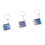 Зеркало брелок складное двухстороннее из натурального камня Лазурит Stone Mirrors варинант исполнения - 8 | Loft Concept во Владивостоке