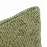 Подушка из хлопка рельефной вязки зеленого цвета Eden Line варинант исполнения - 2 | Loft Concept во Владивостоке