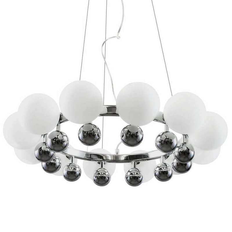 Люстра Pearl Bracelet Chandelier Белый Хром Люстра Pearl Bracelet Chandelier Белый Хром во Владивостоке | Loft Concept