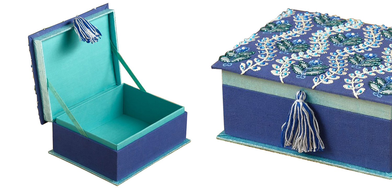Шкатулка с вышивкой Flower Ornament Beads Embroidery Box Шкатулка с вышивкой Flower Ornament Beads Embroidery Box - Loft-Concept во Владивостоке