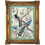 Постер в раме в стиле шинуазри Павлины на дереве Chinoiserie Imperial Garden Peacocks on a Tree Poster варинант исполнения - 1 | Loft Concept во Владивостоке