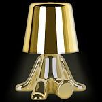 Настольная лампа фигурная золотого цвета с гладким абажуром Высота 17 см Sophia варинант исполнения - 1 | Loft Concept во Владивостоке