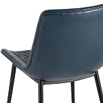 Стул с обивкой из экокожи темно-синего цвета RHOMBUSES UPHOLSTERY варинант исполнения - 7 | Loft Concept во Владивостоке