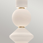 Подвесной светильник белого цвета с тремя геометрическими плафонами Alora Mood варинант исполнения - 9 | Loft Concept во Владивостоке