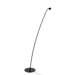 Торшер с изогнутой черной металлической стойкой и цилиндрическим плафоном Davide Groppi варинант исполнения - 8 | Loft Concept во Владивостоке