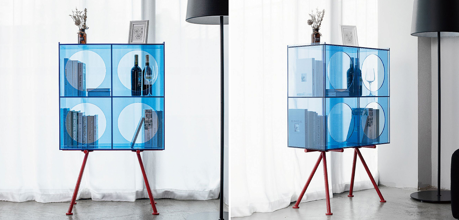 Синий буфет из акрила Blue Acrylic Cupboard Синий буфет из акрила Blue Acrylic Cupboard - Loft-Concept во Владивостоке