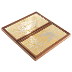 Нарды настольные из натурального камня лазурит и долерит Backgammon from Stone варинант исполнения - 7 | Loft Concept во Владивостоке