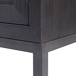 Тумба черная из дерева двухдверная Geometric Double Door Nightstand варинант исполнения - 3 | Loft Concept во Владивостоке