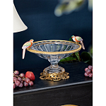 Чаша стеклянная с фигурками разноцветных попугаев на ободке 41 Eden Garden варинант исполнения - 2 | Loft Concept во Владивостоке