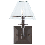 Бра с прозрачным стеклянным абажуром в форме конуса Bartolomeo Bronze варинант исполнения - 2 | Loft Concept во Владивостоке