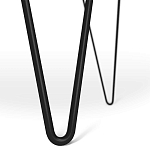 Стол журнальный с круглой столешницей из стекла на 3-х черных ножках Beige Marble варинант исполнения - 6 | Loft Concept во Владивостоке