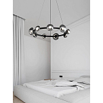 Люстра подвесная светодиодная в форме кольца Gray Ring Chandelier варинант исполнения - 1 | Loft Concept во Владивостоке