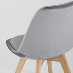 Стул с мягким велюровым сиденьем Arvika Grey варинант исполнения - 6 | Loft Concept во Владивостоке