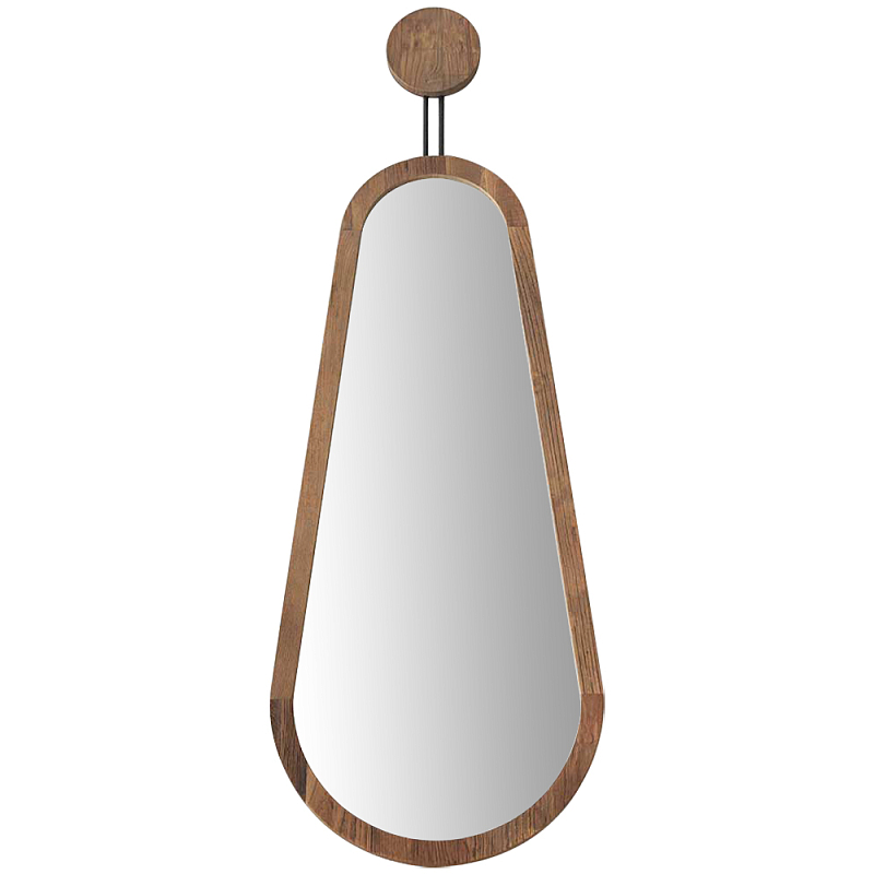 Зеркало в деревянной раме Pear Wooden Mirror Коричневый Черный Зеркало в деревянной раме Pear Wooden Mirror Коричневый Черный во Владивостоке | Loft Concept