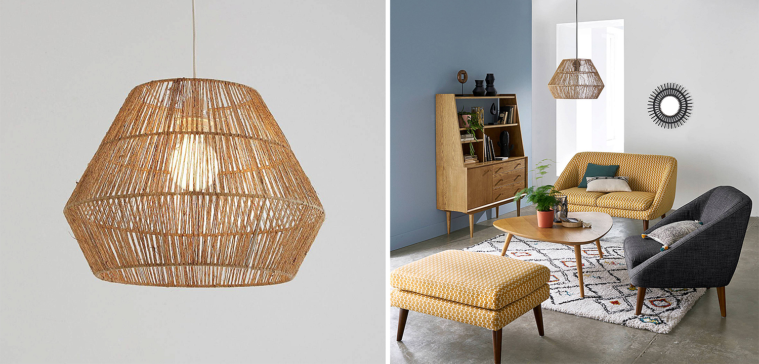 Подвесной светильник Signe Wicker Hemp Beige Подвесной светильник Signe Wicker Hemp Beige - Loft-Concept во Владивостоке