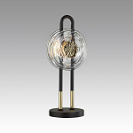 Настольная лампа с черным основанием и золотистым декором Bruno варинант исполнения - 3 | Loft Concept во Владивостоке