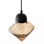 Подвесной светильник с янтарным рельефным плафоном Lamp with Frozen Glass Effect варинант исполнения - 3 | Loft Concept во Владивостоке