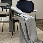 Плед из шерсти мериноса серого цвета 130×180 см Gray Waves варинант исполнения - 4 | Loft Concept во Владивостоке