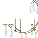 Люстра с прозрачными каплевидными подвесками Elegant Thin Chandelier варинант исполнения - 1 | Loft Concept во Владивостоке