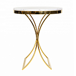 Кофейный столик на подстолье золотого цвета Noelle варинант исполнения - 2 | Loft Concept во Владивостоке