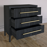 Комод Primo с 3 выдвижными ящиками Черный дуб варинант исполнения - 5 | Loft Concept во Владивостоке