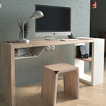 Письменный стол прямоугольный с полочкой под столешницей EcoComb варинант исполнения - 2 | Loft Concept во Владивостоке