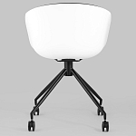 Офисное кресло из пластика с мягким сиденьем Eggshell Black варинант исполнения - 5 | Loft Concept во Владивостоке