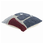 Чехол на подушку с рисунком серо-синего цвета Elan Textured варинант исполнения - 1 | Loft Concept во Владивостоке