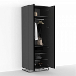 Двухдверный шкаф цвета графит Strict Lines варинант исполнения - 3 | Loft Concept во Владивостоке