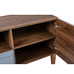 ТВ-тумба серая из массива бука с 2-мя дверками и ящиком Wenge Light варинант исполнения - 5 | Loft Concept во Владивостоке